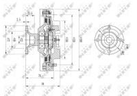 Clutch, radiator fan 49621 NRF