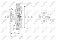 Clutch, radiator fan 49630 NRF