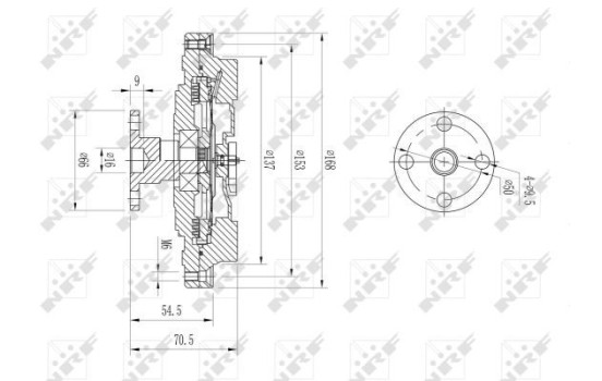 Clutch, radiator fan 49630 NRF, Image 5