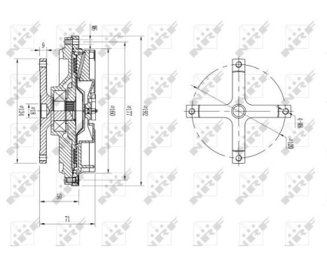 Clutch, radiator fan 49632 NRF