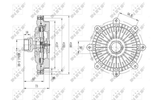 Clutch, radiator fan 49635 NRF, Image 4
