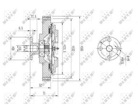 Clutch, radiator fan 49644 NRF, Image 5