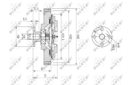Clutch, radiator fan 49644 NRF, Image 5