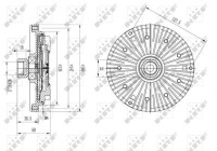 Clutch, radiator fan 49645 NRF