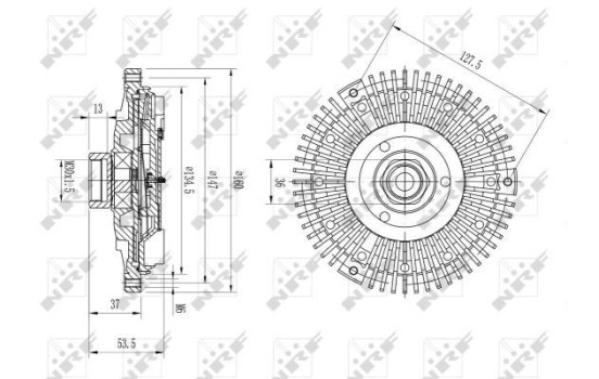 Clutch, radiator fan 49647 NRF, Image 5