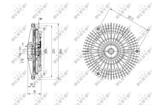Clutch, radiator fan 49649 NRF, Image 5