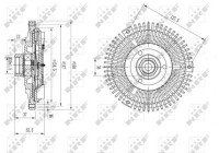 Clutch, radiator fan 49673 NRF