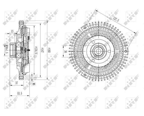 Clutch, radiator fan 49673 NRF, Image 5