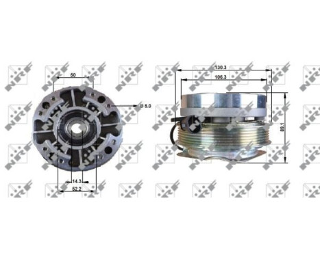 Clutch, radiator fan 49701 NRF