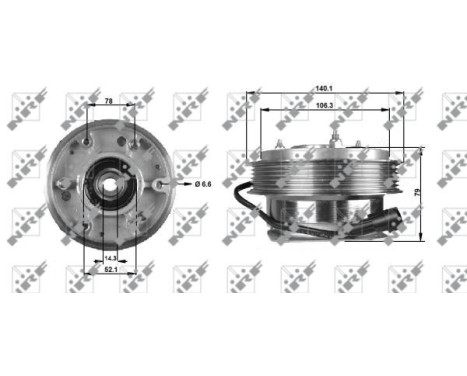 Clutch, radiator fan 49704 NRF, Image 3