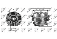 Clutch, radiator fan 49705 NRF