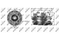 Clutch, radiator fan 49706 NRF