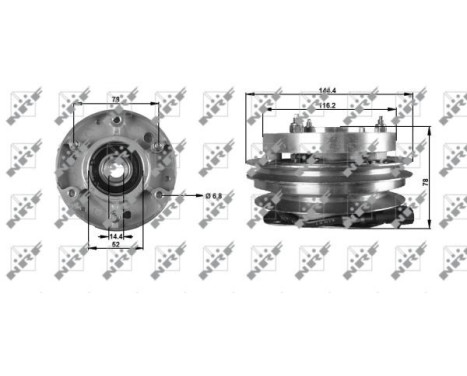 Clutch, radiator fan 49706 NRF