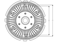 Clutch, radiator fan 49732 NRF