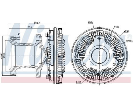 Clutch, radiator fan 86032 Nissens