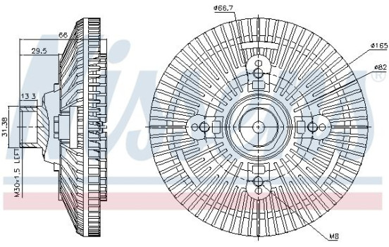 Clutch, radiator fan 86036 Nissens