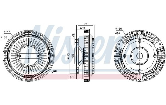 Clutch, radiator fan 86044 Nissens