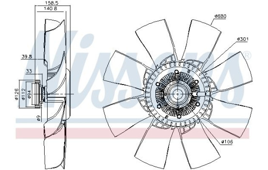 Clutch, radiator fan 86103 Nissens