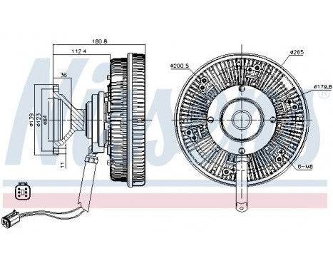 Clutch, radiator fan 86143 Nissens, Image 5
