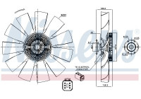 Clutch, radiator fan 86167 Nissens
