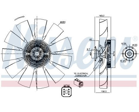 Clutch, radiator fan 86167 Nissens