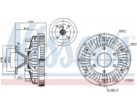 Clutch, radiator fan 86227 Nissens, Image 5