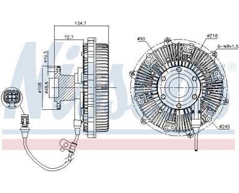 Clutch, radiator fan 86229 Nissens