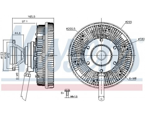 Clutch, radiator fan 86231 Nissens