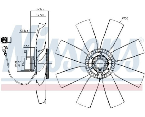 Clutch, radiator fan 86236 Nissens