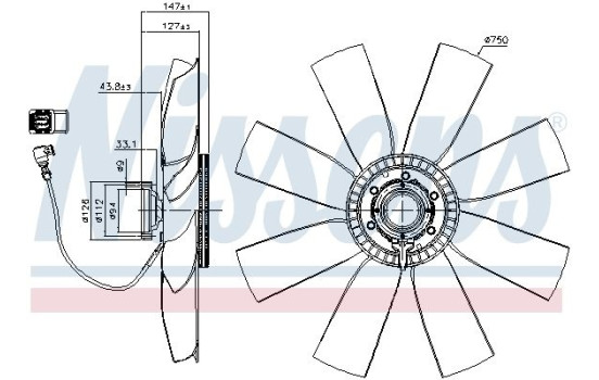 Clutch, radiator fan 86236 Nissens