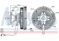 Clutch, radiator fan 86239 Nissens