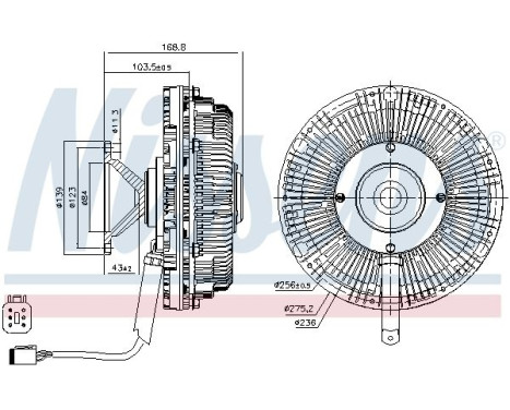 Clutch, radiator fan 86243 Nissens