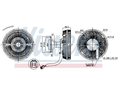Clutch, radiator fan 86245 Nissens