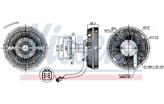 Clutch, radiator fan 86245 Nissens