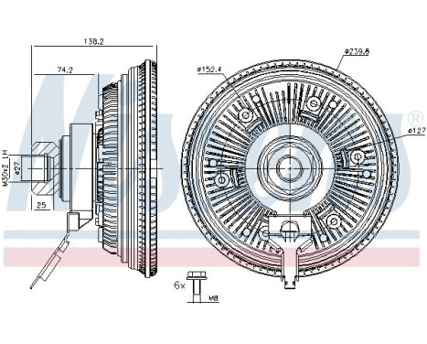 Clutch, radiator fan 86377 Nissens
