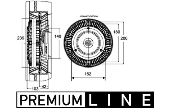 Clutch, radiator fan BEHR *** PREMIUM LINE ***