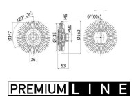 Clutch, radiator fan BEHR *** PREMIUM LINE ***