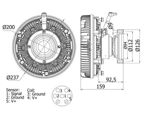 Clutch, radiator fan BEHR