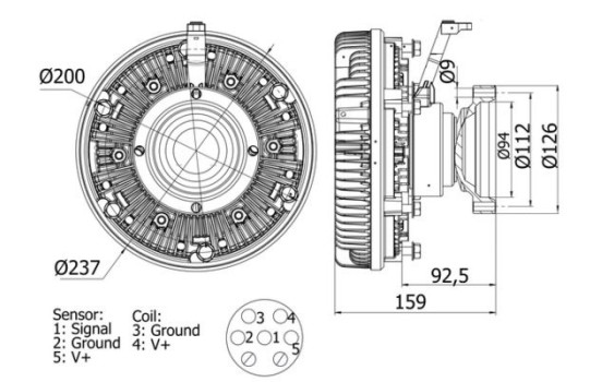 Clutch, radiator fan BEHR