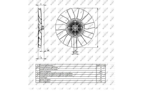 Clutch, radiator fan FULL KIT 49402 NRF, Image 3
