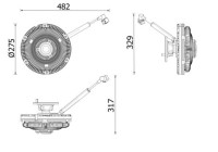 Clutch, radiator fan