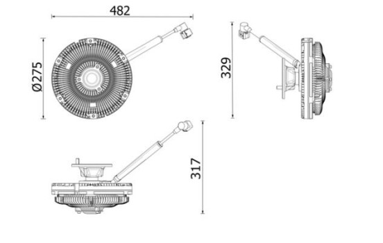 Clutch, radiator fan