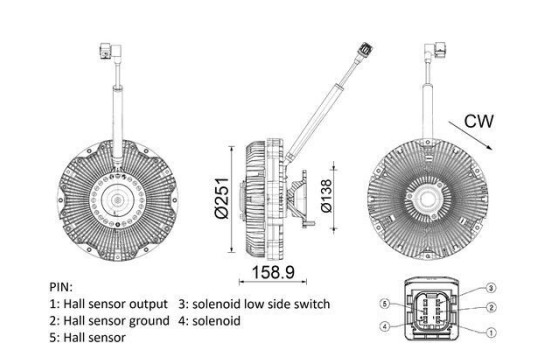 Clutch, radiator fan