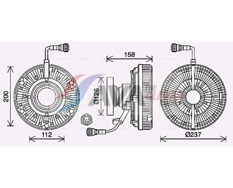 Clutch, radiator fan, Image 4