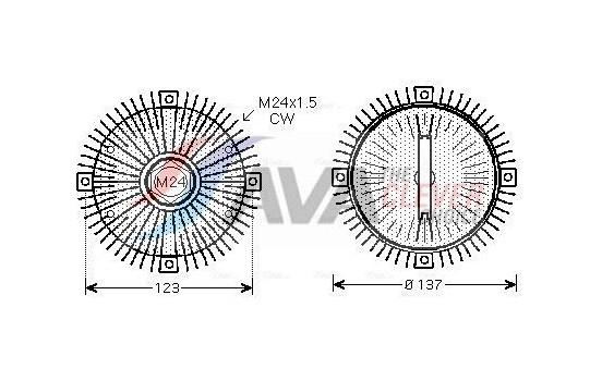 Clutch, radiator fan