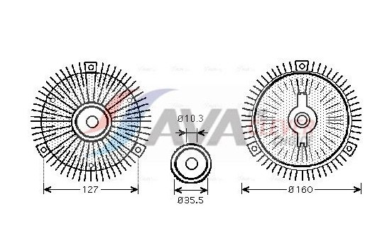 Clutch, radiator fan
