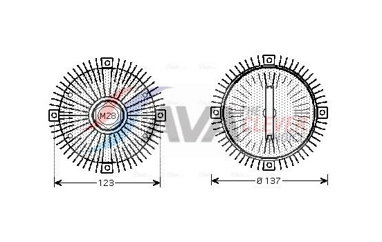 Clutch, radiator fan