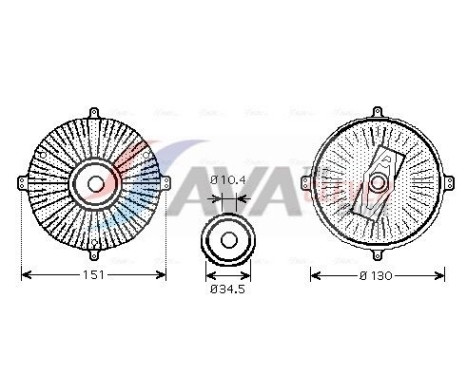 Clutch, radiator fan