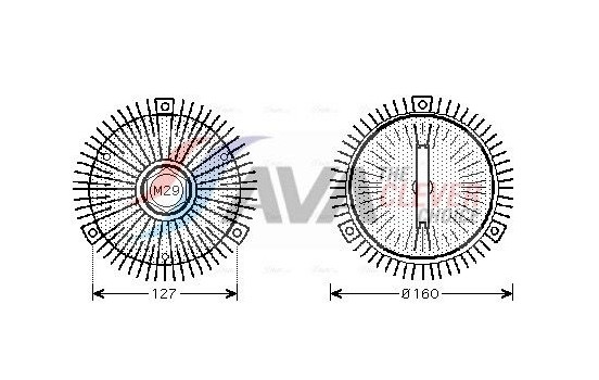 Clutch, radiator fan