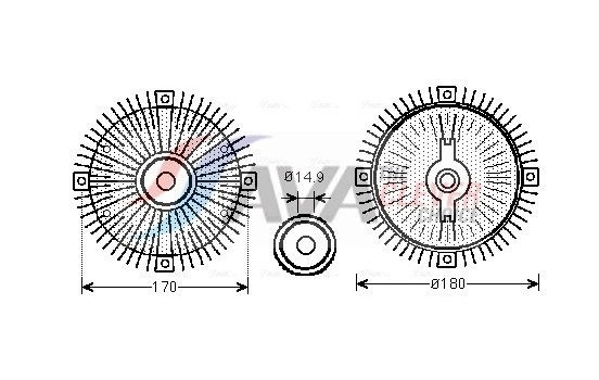 Clutch, radiator fan